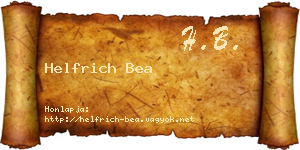Helfrich Bea névjegykártya